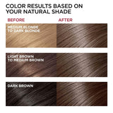 Instant Light Brown Hair Dye Shampoo 3 in 1, Herbal Hair Color Shampoo for Women Men, 16.90 Fl Oz Color Shampoo Hair Dye, Lasting Brown Hair Shampoo - Brown Hair Dye Shampoo (Light Brown)