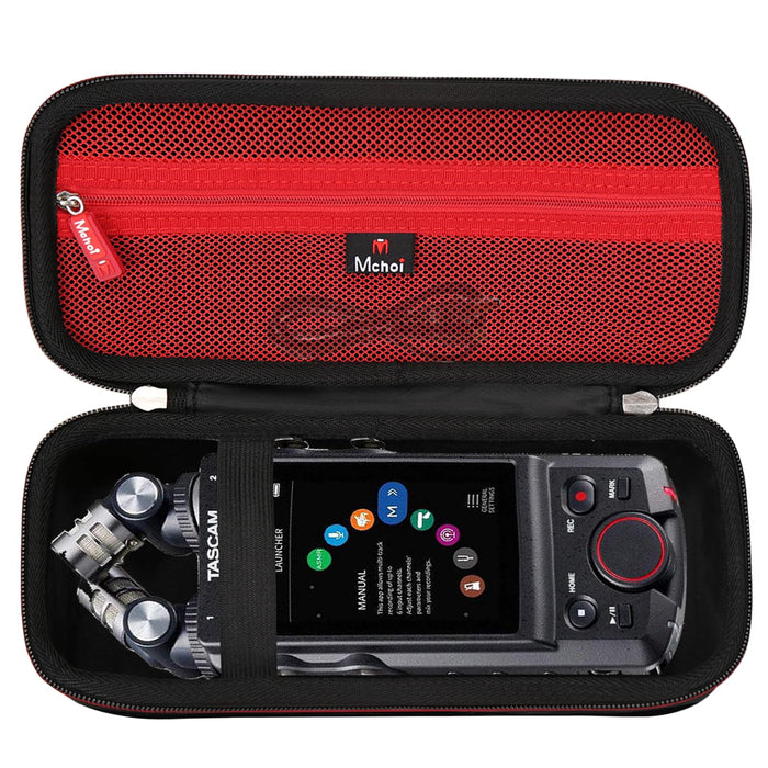 Mchoi Hard Case Suitable for Tascam Portacapture X8 High Resolution Adaptive Multi-Track Recorder, Waterproof Shockproof Record Device Digital Recorder Protective Case, Case Only