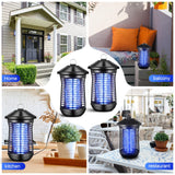 2 Pack Bug Zappers, 4200v 20w Power Electric Mosquito Zapper, Mosquito Killer with 3.9ft Cords for Outdoor Indoor, IPX4 Waterproof Insect Zapper Electric Fly Trap with 2 Brush for Home Patio Camping