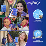 MySmile Advanced Teeth Whitening Strips - Non-Sensitive Formulated 5X Plus Whitening Results, Safe for Enamel - 10 Whitening Strips Dental Stain Remover for Whiter Smile - Removes Years of Stains