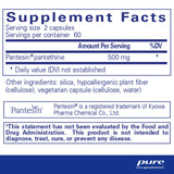 Pure Encapsulations Pantethine | Hypoallergenic Supplement Supports Healthy Lipid Metabolism and Cardiovascular Function | 120 Capsules