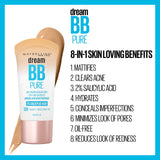 MAYBELLINE Dream Pure BB 8 in 1 Skin Clearing Perfector Medium/deep Sheer Tint