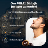 Better Alt Pure Himalayan Shilajit Gummies with 100% Shilajit |High Potency Gold Grade| 60 Gummies for Energy Boost & Immune Support, 75%+ Fulvic Acid| Travel Friendly - Tamarind Flavor