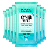 Extra Large Bath Wipes for Adults Bathing No Rinse - Disposable Body Cleansing Wipes for Men, Women & Elderly - Great for Gym, Camping, Post Surgery - Shower Wipes - 80 Count