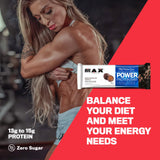 MAX TITANIUM Power Protein Bar Dark Chocolate Truffle Flavor | Whey Protein Isolate | Digestive Support Snack Bars | 1.4 Oz (12 Count)