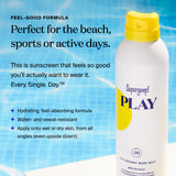 Supergoop! PLAY SPF 50 Antioxidant Body Mist w/Vitamin C, 3 fl oz - 2 Pack - Broad Spectrum Sunscreen Spray for Sensitive Skin - Great for Active Days