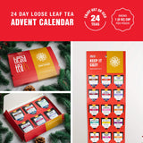 Tiesta Tea Holiday Advent Calendar 2023 - 24 Loose Leaf Tea Blends, Limited Edition Gift Set