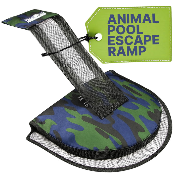 SWIMLINE HYDROTOOLS Frog Log - Small Animal Saving Escape Ramp for Pools & Spas - Heavy Duty Material Pool Critter Escape Ramp - Reduces Maintenance - Camo