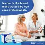 Bruder Hygienic Eyelid Cleansing Wipes | Rinse-Free Exfoliating Wipes Remove Excess Oil and Debris from Eyelids & Lashes | Remove Make Up & Oil l Eye Care l Eye Cleanse l Non-Allergenic l 30 Count Box