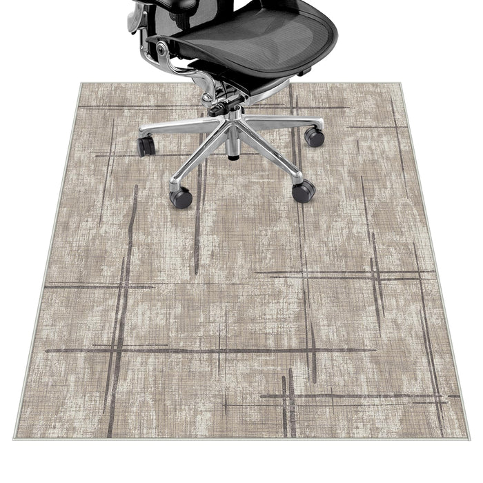 Office Chair Mat for Hardwood Floor&Tile Floor,36"X 48" Heavy Duty Desk Chair Mat for Hard Floors,Under Desk Rug for Rolling Computer Chair,Anti Slip,Low Pile Carpet Floor-Khaki