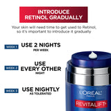 L'Oreal Paris Revitalift Pressed Night Cream, Retinol + Niacinamide, Reduces Wrinkles, Fragrance Free, 1.7 oz + Serum Sample