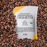 Mary Tylor Naturals Organic Cocoa Butter 1 lb — USDA Certified Raw Unrefined, Non-Deodorized, Rich In Antioxidants — for DIY Recipes, Lip Balms, Lotions, Creams, Stretch Marks