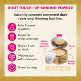 Root Touch Up Powder for Light Blonde Hair by Style Edit | Temporary Hair Color for Dark Roots and Highlights | Root Concealer for Grays, Thinning Hair and Hairline | Mineral Infused Powder | 0.14 oz.