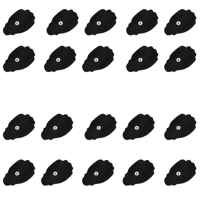 Pack - 20 (10 Pairs) Large TENS Unit Electrode Pads Reusable Self-Adhesive Replacement Massage Pads (Snap on - 3.5mm) - for TENS/EMS Electronic Pulse Massagers