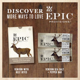 EPIC Snack Strips, Venison Beef Sea Salt Pepper, Keto and Paleo Friendly, 0.8 oz, 10 ct