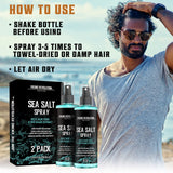 Viking Revolution Sea Salt Spray for Hair Men - Hair Texturizing Spray with Kelp, Aloe Vera & Red Algae Extract - Surf Spray to Add Volume and Texture- Sea Salt Spray for Men Beach Hair Spray (2 pack)