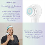 2 True Glow by Conair Facial Brush Attachment Replacement Clarisonic Compatible