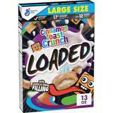 Cinnamon Toast Crunch Loaded Cereal, Cinnamon Sugar Cereal With Artificially Flavored Vanilla Crème Filling, Made With Whole Grain, Large Size, 13 oz