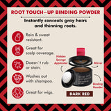 Root Touch Up Powder for Dark Red Hair by Style Edit | Cover Up Hair Color for Grays and Roots Coverage | Root Concealer for Dark Red Hair | Mineral Infused Binding Hairline Powder | 0.13 oz. Tub