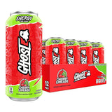 GHOST Energy Drink - 12-Pack, Cherry Limeade, 16oz - Energy & Focus & No Artificial Colors - 200mg of Natural Caffeine, L-Carnitine & Taurine - Gluten-Free & Vegan