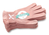 Evridwear Beauty Cotton Gloves with Touchscreen Fingers for SPA, Eczema, Dry Hands, Hand Care, Day and Night Moisturizing, 3 Sizes in Feather or Light Weight(6 Pair L/XL, Feather Weight Pink Color)