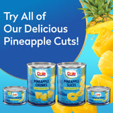 Dole Canned Fruit, Pineapple Chunks in 100% Pineapple Juice, Gluten Free, Pantry Staples, 8 Oz, 12 Count, Packaging May Vary