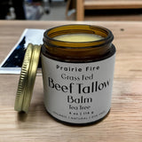 Prairie Fire Candles Beef Tallow Balm - 4 oz - Organic Grass Fed - Moisturizing Skin Care Tea Tree