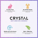 CRYSTAL Aluminum Free Mineral Deodorant Roll-On for Women & Men, Lavender & White Tea - Paraben Free - Certified Cruelty Free & Vegan Deodorant - Prevents Odor Up to 24 Hours,2.25 Fl Oz (Pack of 3)