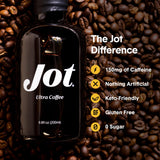 Jot Coffee Concentrate (Original 2pk) - High Caffeine Instant Cold Brew Coffee, Iced Coffee Instant Espresso, Hot Coffee Drinks - Makes 14 Cups Instant Coffee Cold Brew Concentrate 150mg Caffeine/Tbsp