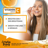 Organic Vitamin C Serum for Face - USDA Certified Facial Serum - Anti Aging For Fine Lines & Wrinkles - Potent Botanical Ingredients & Non GMO - 4oz With Pump Top