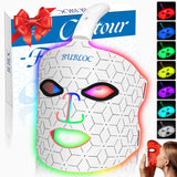 BUBLOC Red Light Therapy Mask, Led Contour Face Mask Light Therapy, 7 Color Red Light Face Mask Portable and Rechargeable, Red Light Therapy At Home and Wireless Led Face Mask[BMask]