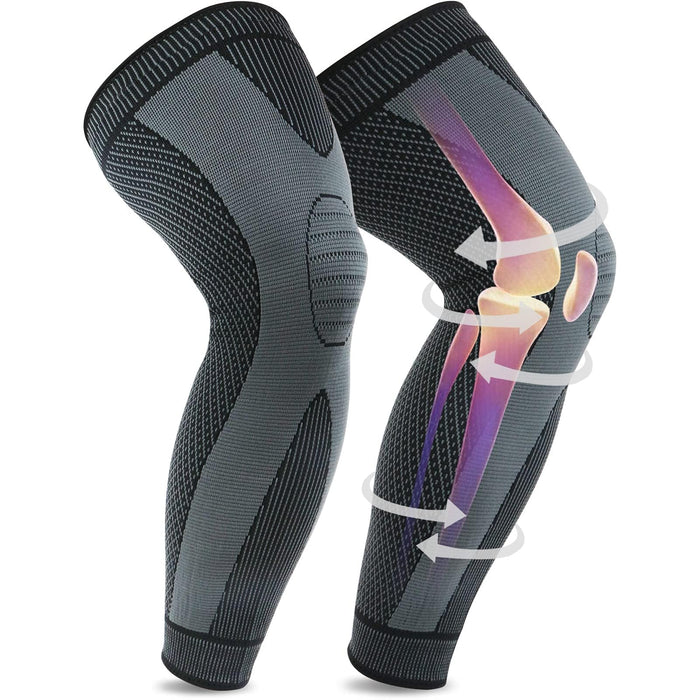 beister Full Leg Sleeve, Thigh High 20-30mmHg Graduated Compression Stockings for Women & Men, Knee Compression Sleeves, Knee & Calf Support for Meniscus Tear, ACL, Arthritis, Joint Pain Relief, Sport
