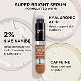 IT Cosmetics Bye Bye Dark Spots Concealer + Brightening Serum – 2% Niacinamide, Hyaluronic Acid & Caffeine - Medium Coverage, Natural Finish, All Skin Types – 44 Tan Warm, 0.22 fl. oz