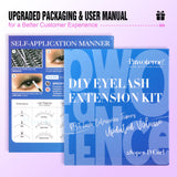 Pawotence Lash Extension Kit DIY 280pcs Lash Clusters Eyelash Extension Kit, 9-16mm Mix 30D 40D Curl Individual Lashes Kit with Lash Bond and Seal Lash Tweezers for Self Use(30D&40D-0.07D-9-16MIX KIT)