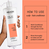 Nioxin System 4 Scalp + Hair Conditioner - Hair Thickening Conditioner for Damaged Hair with Progressed Thinning, 33.8 fl oz (Packaging May Vary)