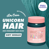 Lime Crime Unicorn Hair - Dirty Mermaid (Full Coverage) Seafoam Green Semi Permanent Hair Dye. Vegan Hair Color (6.76 fl oz / 200 mL).