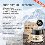 Shilajit Pure Himalayan Organic Shilajit Resin 60 Grams - Natural Shilajit Resin - Gold Grade 100% Shilajit Supplement with 85+ Trace Minerals & Fulvic Acid for Focus & Energy, Immunity