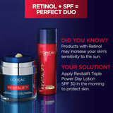 L'Oreal Paris Revitalift Pressed Night Cream, Retinol + Niacinamide, Reduces Wrinkles, Fragrance Free, 1.7 oz + Serum Sample