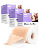 AWD Silicone Scar Sheets for Surgical Scars - Silicone Scar Tape for C Section, Tummy Tuck Tape, Keloid Treatment - Silicone Skin Patches After Surgery Must Haves (1.6" x 60" Roll, Pack of 3)