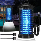 Qualirey 2 Pack Bug Zapper Outdoor Indoor with LED Light, 4200v 15 W Electric Mosquito Zapper, 3.9ft Power Cords, Ipx4 Waterproof Insect Fly Trap Outdoor for Home, Kitchen, Backyard, Camp, Plug in