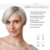 KERACOLOR Clenditioner SILVER Hair Dye - Semi Permanent Hair Color Depositing Conditioner, Cruelty-free, 12 Fl. Oz