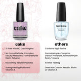 CAKE Power Boost Nail Strengthener & Nail Polish Duo: Color "Perfect Day at Coco Cay" - Keratin, Vitamin E, & Biotin Enriched, Nail Growth & Nail Hardener, (1 FL oz) CAKE Nail Treatment & Color