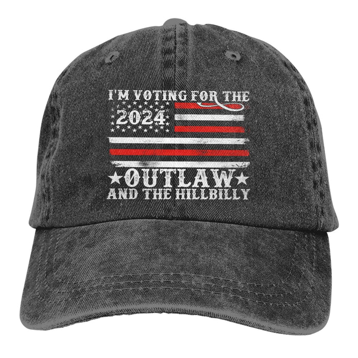 Outlaw Hillbilly 2024 Hat Trump Vance 2024 Hats Retro I'm Voting for The Outlaw Hillbilly 2024 Hats Cap Men Women t Shirt tee Flag Tshirt