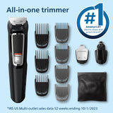 Philips Norelco Multi Groomer All-in-One Trimmer Series 3000-13 Piece Mens Grooming Kit for Beard, Face, Nose, Ear Hair Trimmer and Hair Clipper - NO Blade Oil Needed, MG3740/40