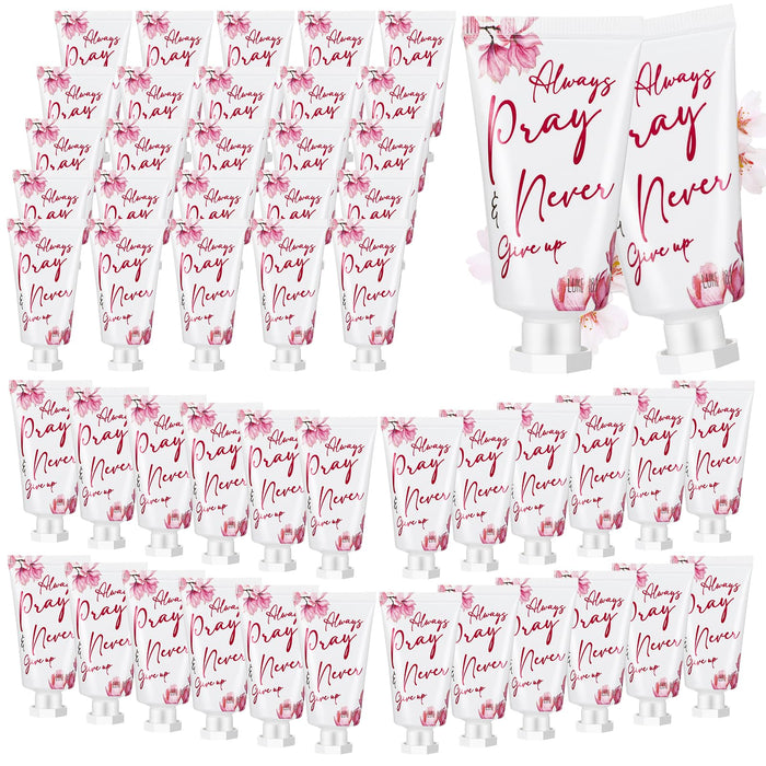 Heigble 50 Pack Christian Hand Cream Gift for Women Bible Travel Size Hand Lotion for Dry Cracked Hands Bible Verse Hand Lotion Bulk Gifts for Mom Girls Grandma Holiday Gift for Mother's Day Christmas