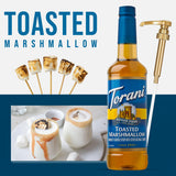 Torani Sugar Free Toasted Marshmallow Syrup for Coffee 25.4 Ounces Coffee Syrups and Flavors with Jimoco Pump Syrup Dispenser