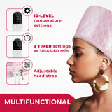 SISWOW Heat Cap for Deep Conditioning w/10-level Heats Up Quickly, Hair Steamer for Deep Conditioning - Thermal Steam Cap for Natural Black Hair, Great for Deep Conditioner