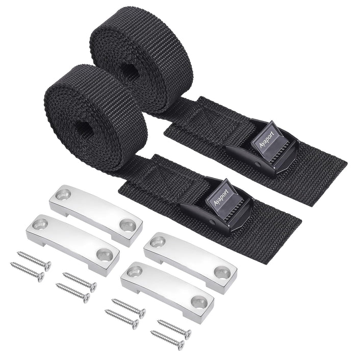 Ayaport Battery Tie Down Strap Battery Box Hold Down Kit 72”, Battery Tie Down Kit, with Stainless Steel Bracket & Screws Used for RV Battery, Accessories
