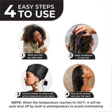 Hair Steamer For Natural Hair Home Use w/10-level Heats Up Quickly, Heat Cap For Deep Conditioning - Thermal Steam Cap For Black Hair, Great For Deep Conditioner (Black)