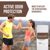 MAGSOL Aluminum Free Deodorant for Men - Natural Deodorant for Women with 4 Total Ingredients, No Baking Soda (Sandalwood)